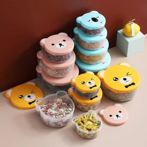 Lot De 4pcs Lunch Box Enfant Koala / Ours