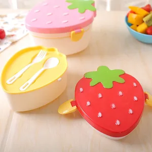 Lunch Box Fraise 500ml - 2 Étages, Micro-ondable