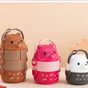Boîte À Repas Empilable "panda D'amour"