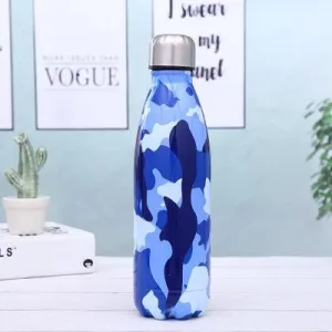 Bouteille Isotherme Inox Bleu Militaire