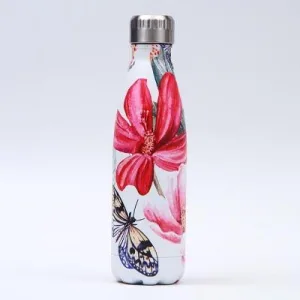 Bouteille Isotherme Inox Flower Butterfly