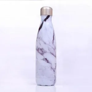 Bouteille Isotherme Inox Marbre Blanc