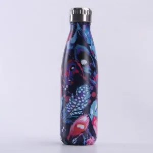 Bouteille Isotherme Inox Plume Colorful
