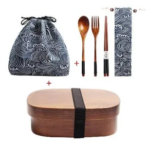 Lunch Box Traditionnelle Japonaise En Bois Shiwa