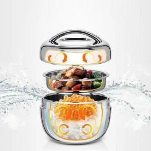 Lunch Box Isotherme En Acier Inoxydable Ronde
