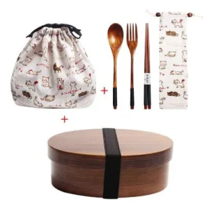 Lunch Box Traditionnelle Japonaise En Bois Konishi