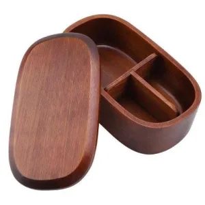 Lunch Box En Bois 3 Emplacements