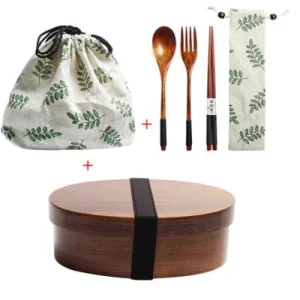 Lunch Box Traditionnelle Japonaise En Bois Aru
