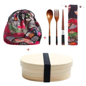 Lunch Box Traditionnelle Japonaise En Bois Miao