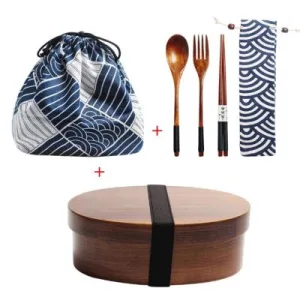 Lunch Box Traditionnelle Japonaise En Bois Natura