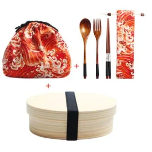 Lunch Box Traditionnelle Japonaise En Bois Bacho