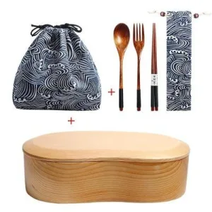 Lunch Box Traditionnelle Japonaise En Bois Natsu