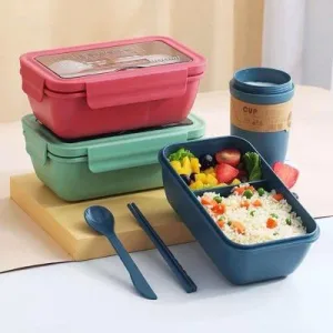 Lunch Box Enfant Écologique En Paille De Blé