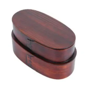 Lunch Box Ovale En Bois 2 Emplacements