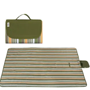 Couverture Pique-nique Kaki Rayé