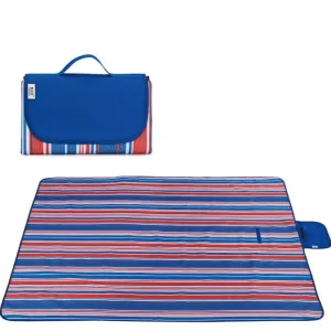 Tapis Pique-nique Bleu Rayé