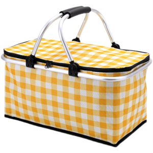 Panier Pique-nique Carreaux Jaunes